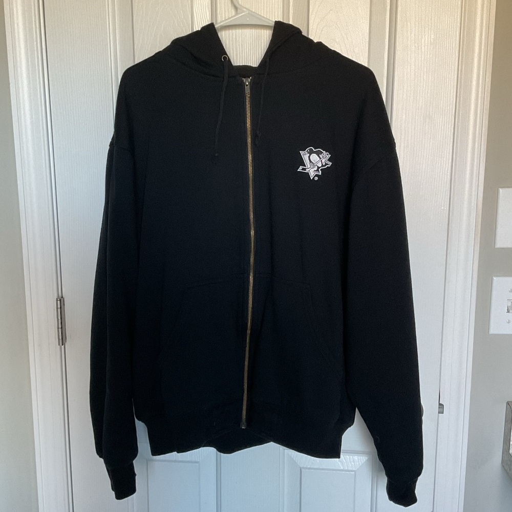 Dunbrooke Black Penguins Hooded Zip-Up Jacket